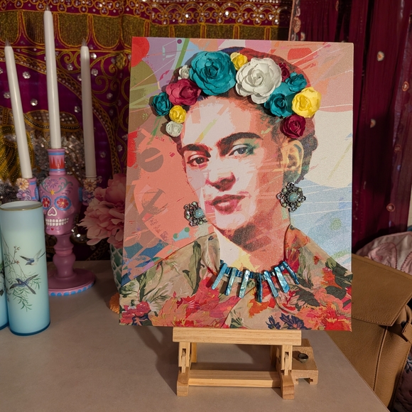homemade Other - Colorful Frida Kahlo Canvas Art